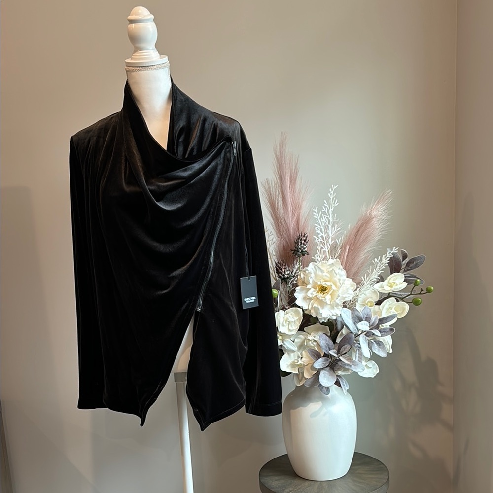 Simply Vera Vera Wang Black Velvet Jacket